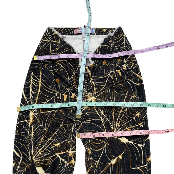 Urban Outfitters Spider Web Print Ruched V-Front Pant 24 - Picture 9 of 14